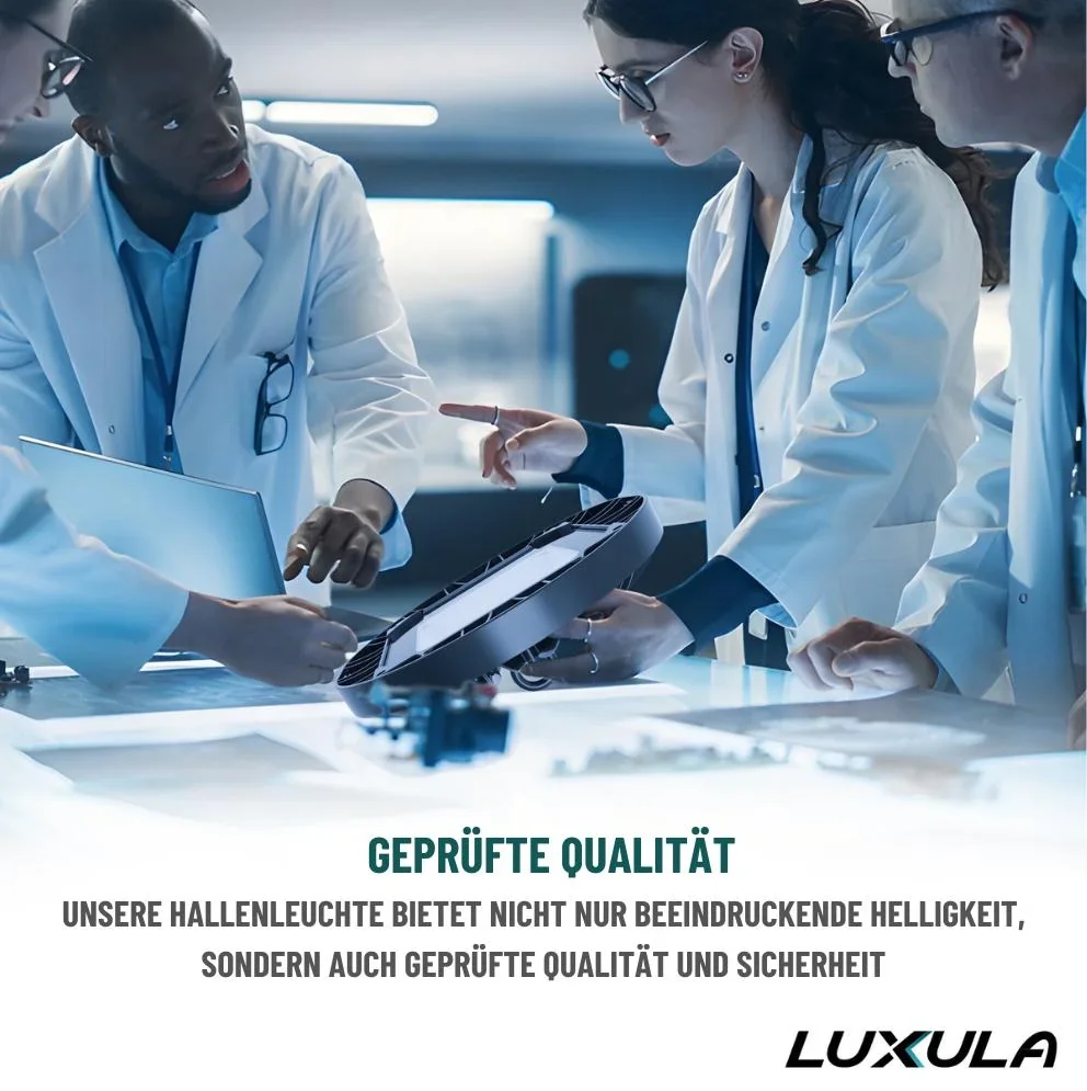 LED-HighBay in UFO-Form bietet 100 W, 9400 lm, 5000 K (neutralweiß) und IP65 Schutz. - 3