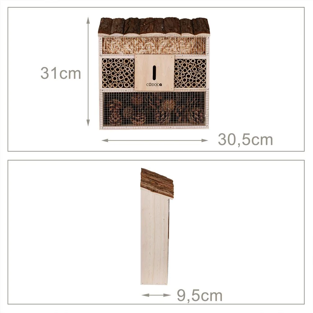Cadoca Insektenhotel 30,5x9,5x31cm - 3