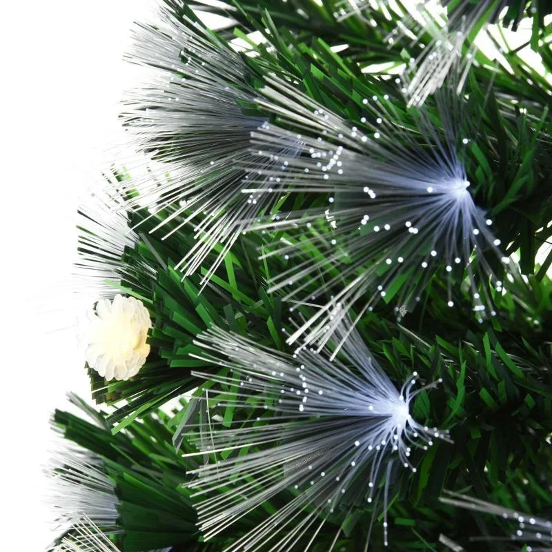 künstlicher Weihnachtsbaum mit Fernsteuerung LED-Leuchten Christbaum Tannenbaum PVC Metall Grün+Weiß Ø75 x 150 cm - 1