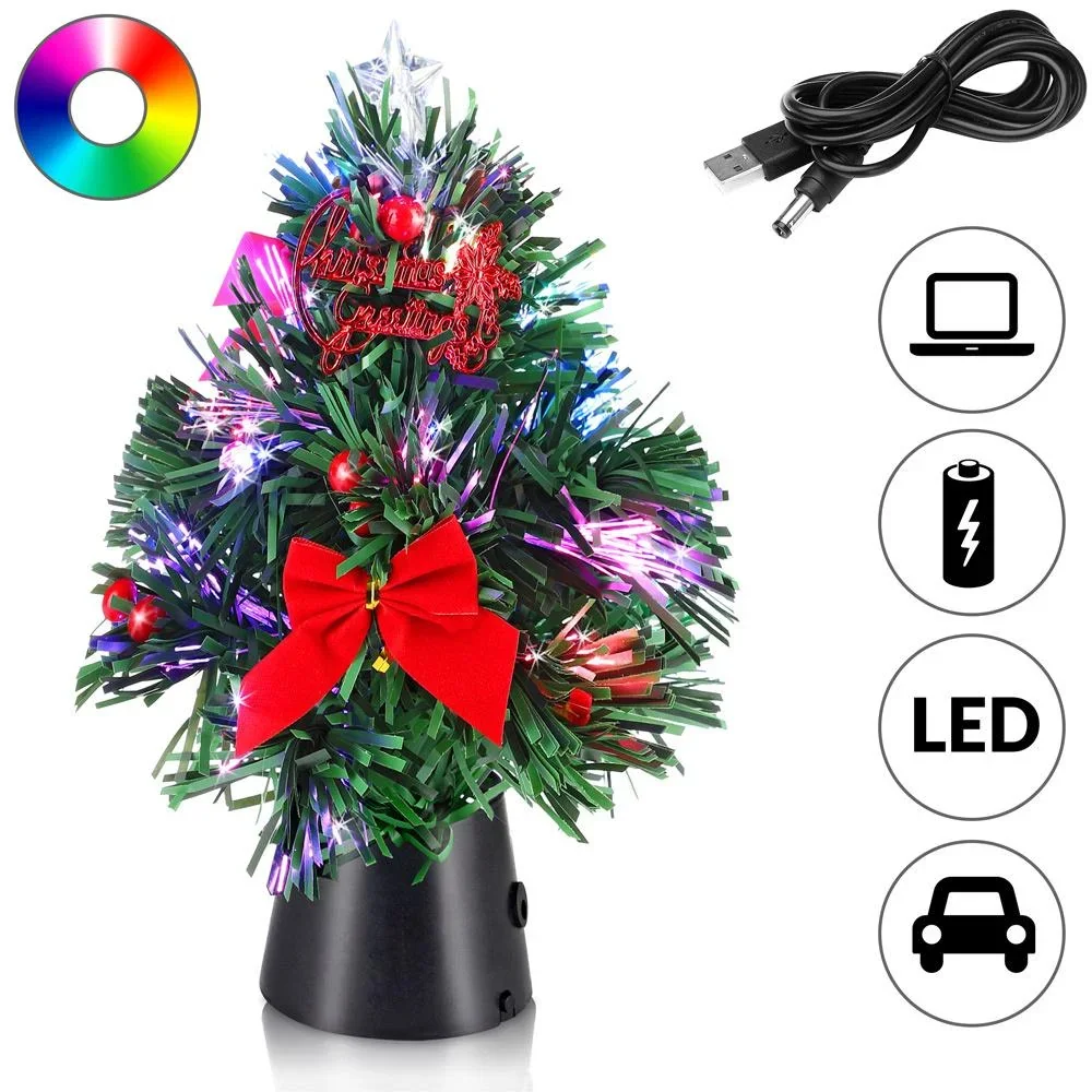 Weihnachtsbaum USB-Anschluss 26cm dekoriert - 2