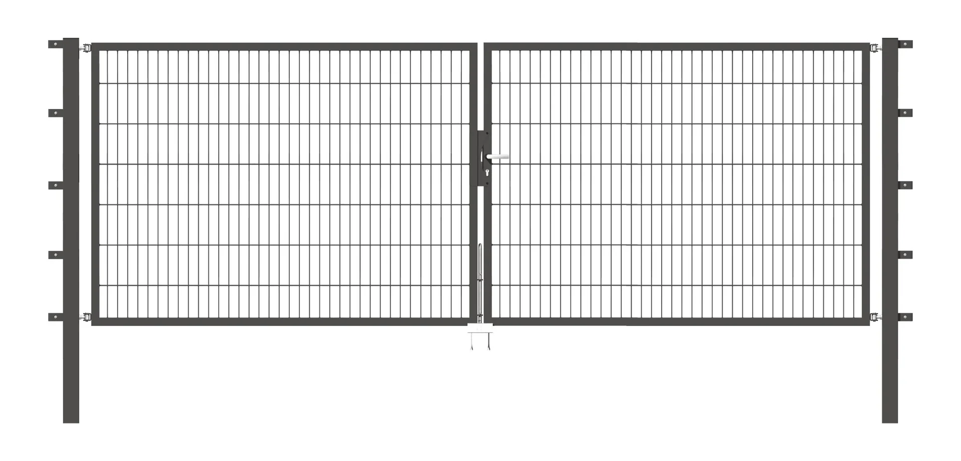 Doppeltor Flexo mit Zubehör, anthrazit, Breite 400 cm, Höhe 140 cm, PF: 8 x 8 cm - 1