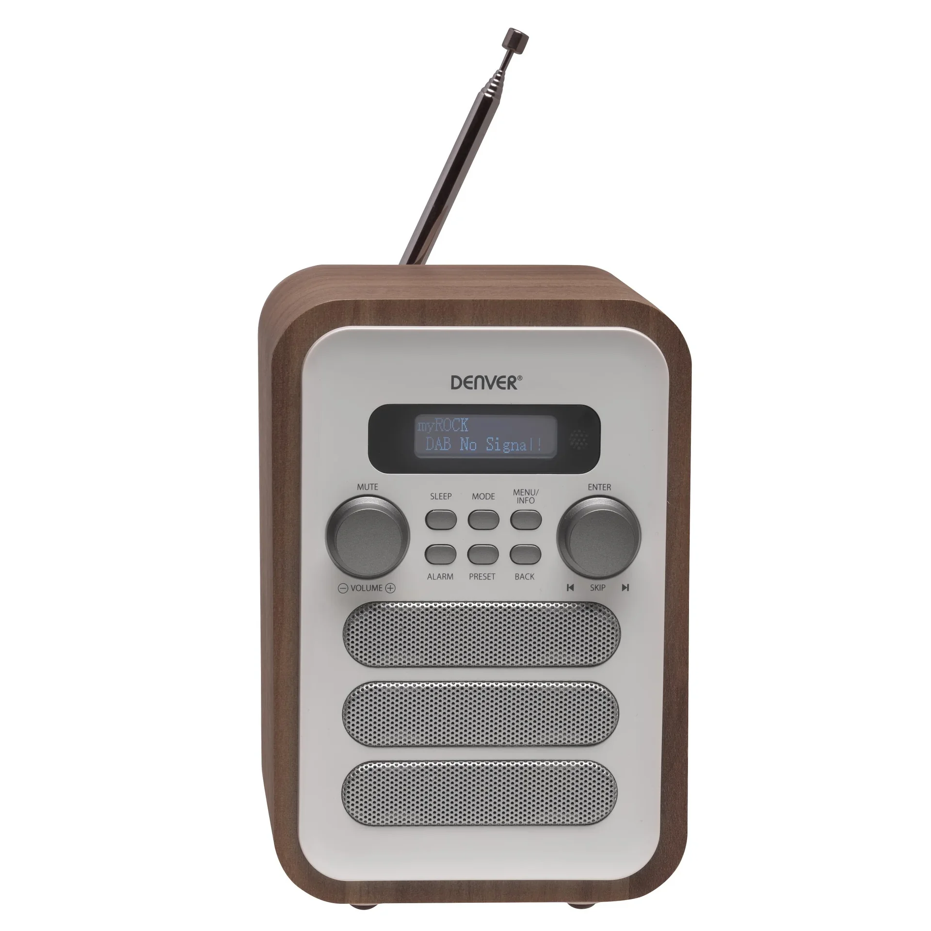Radio mit elegantem Holz Design und Bluetooth Funktion, weiß - 1