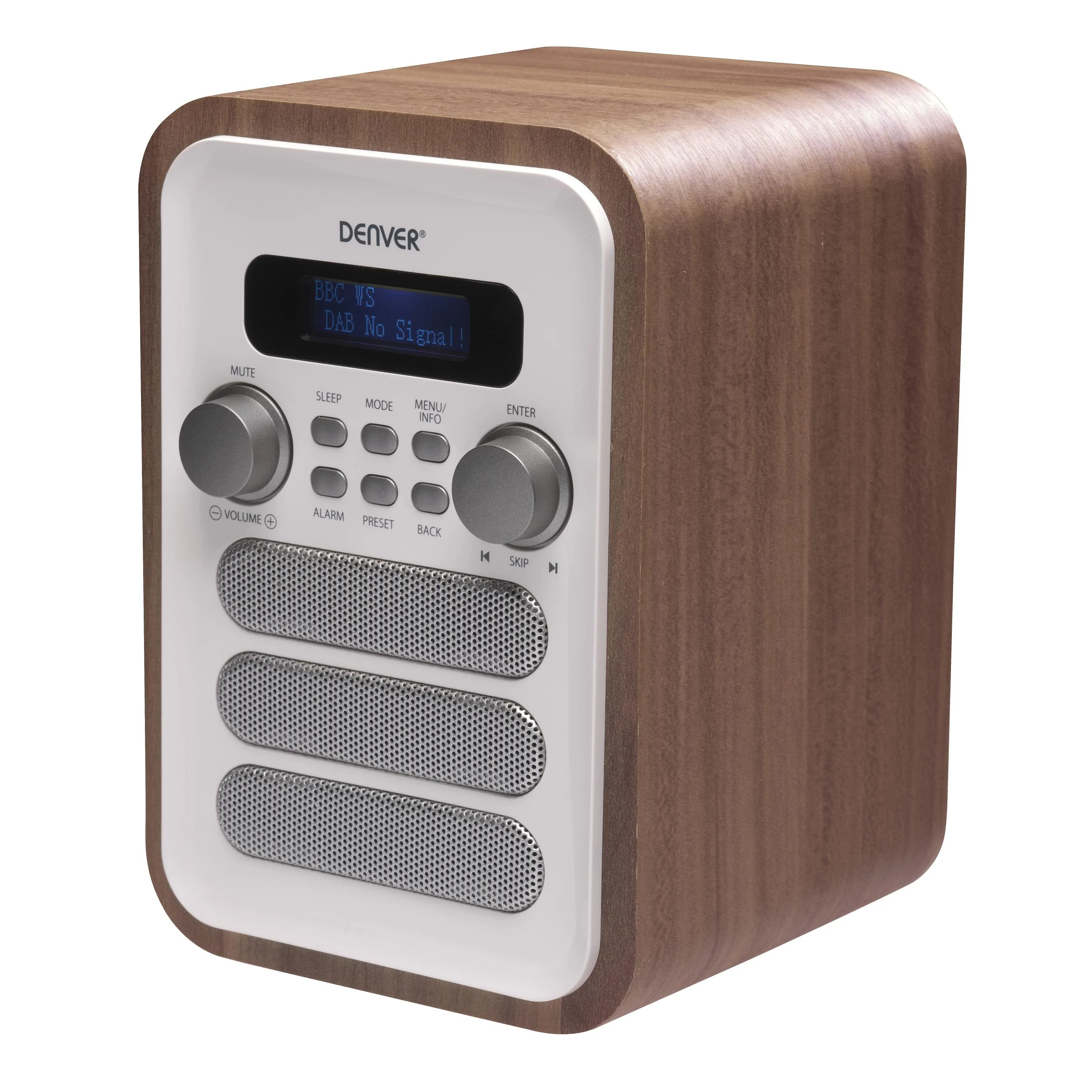 Radio mit elegantem Holz Design und Bluetooth Funktion, weiß - 3