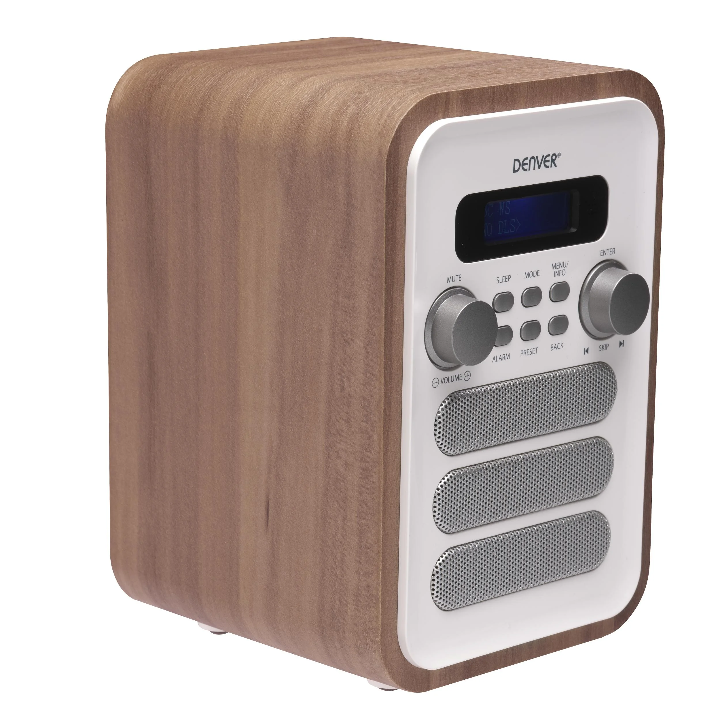 Radio mit elegantem Holz Design und Bluetooth Funktion, weiß - 5