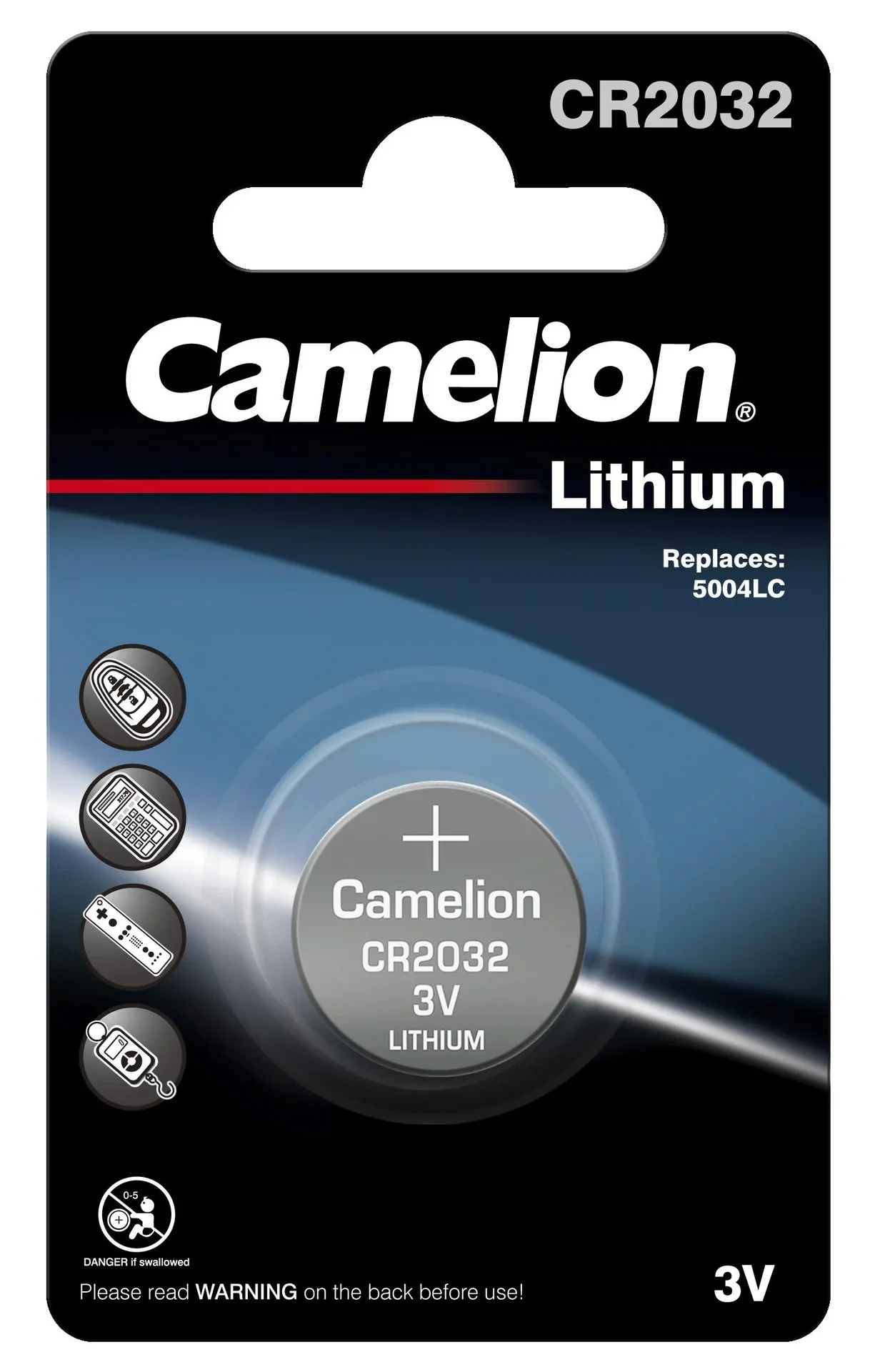 Lithium Knopfzelle CR2032, 3V - 1 Stück - 0