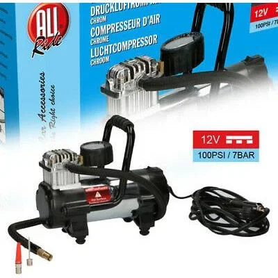 Luftkompressor - 100 PSI - 7 Bar - 12V inkl. Zubehör - 1