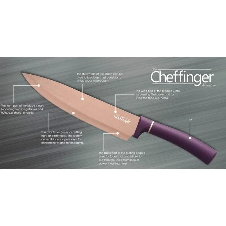 6-teiliges Messerset - mit Schäler und Box - Gold Edition - 2