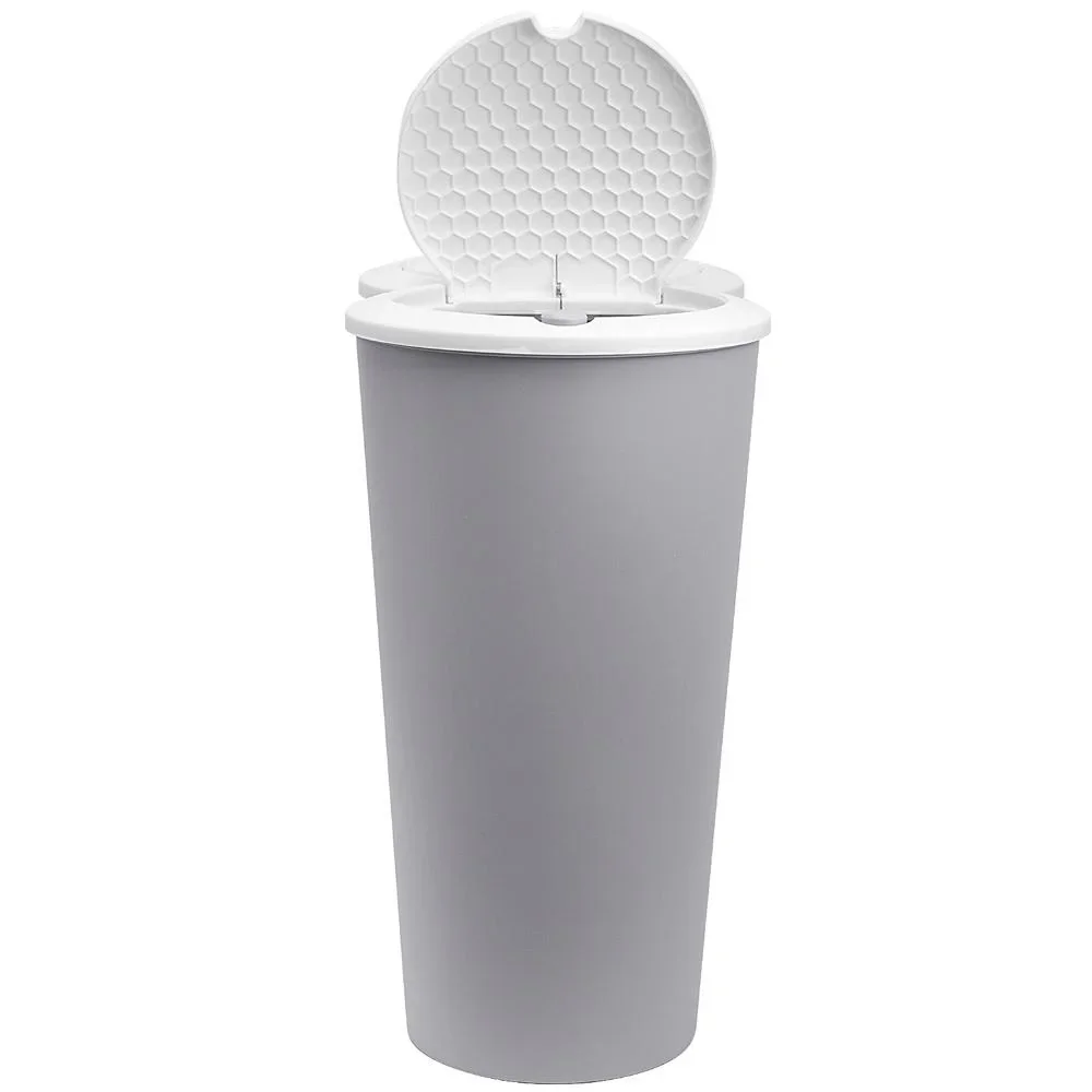 Doppeleimer für die Mülltrennung - Kunststoff grau 2x25L - 7