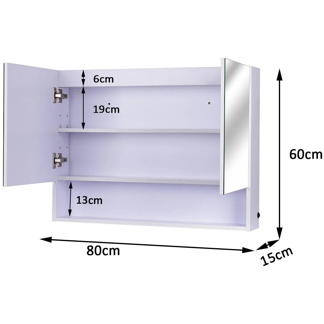 LED Spiegelschrank Lichtspiegel Wandspiegel 10W - 2