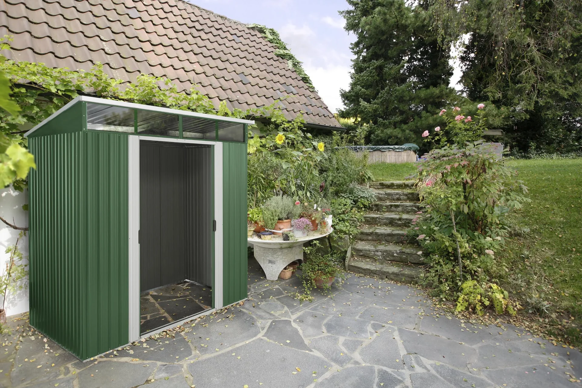 Gerätehaus LÜBECK 86, Tanne/Creme - 2