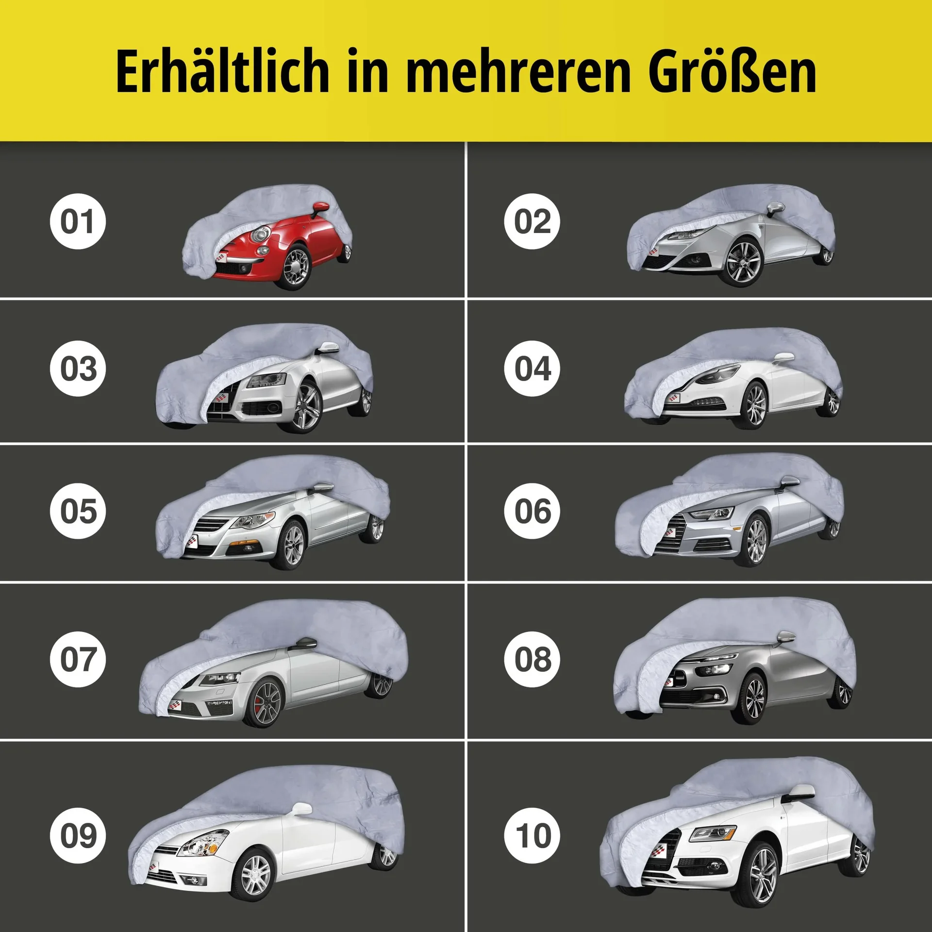 Autoabdeckplane all weather - Größe 4 - 435x176x160cm - PVC beschichtet - 6