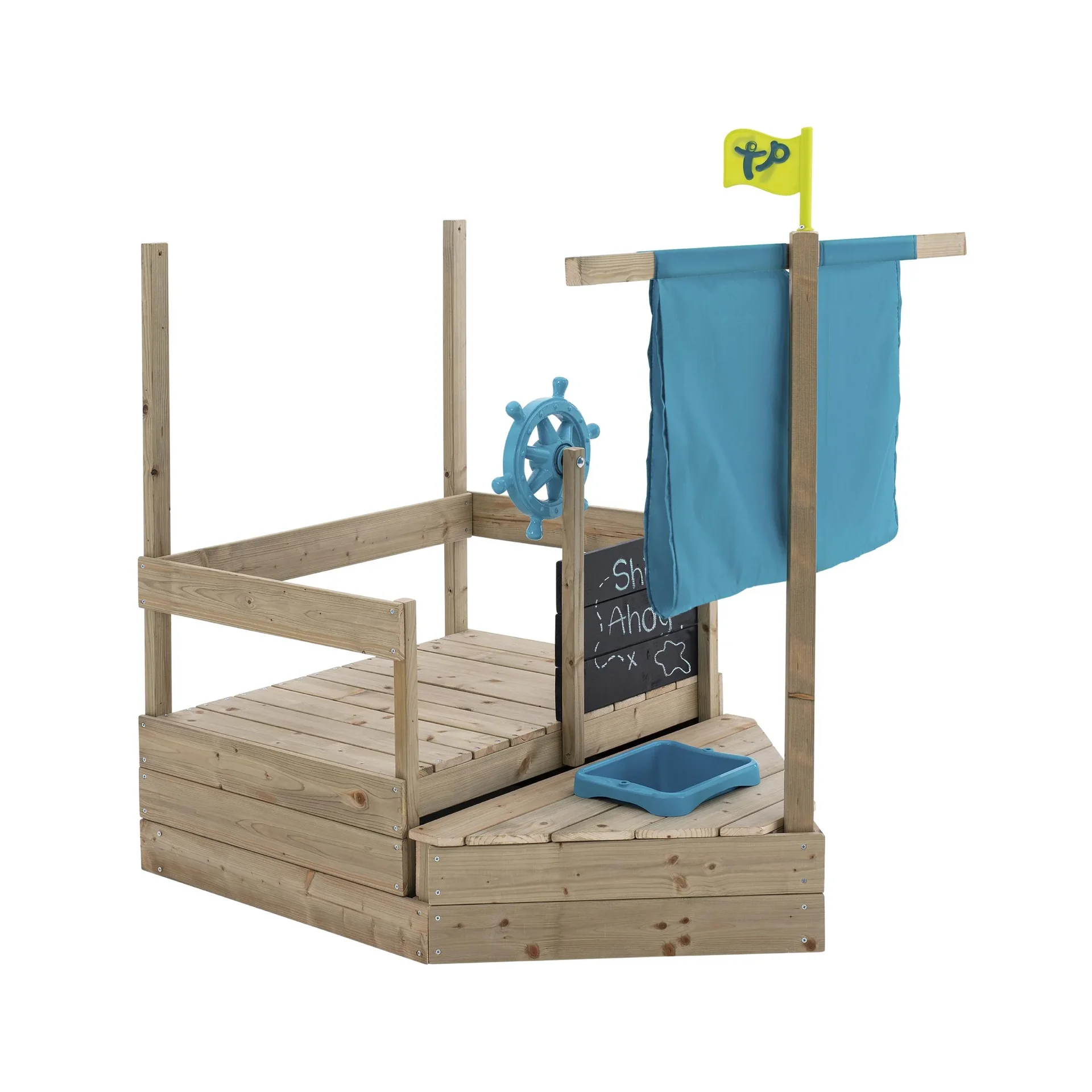 Holz Sandkasten Kinderspielboot AHOY - 7