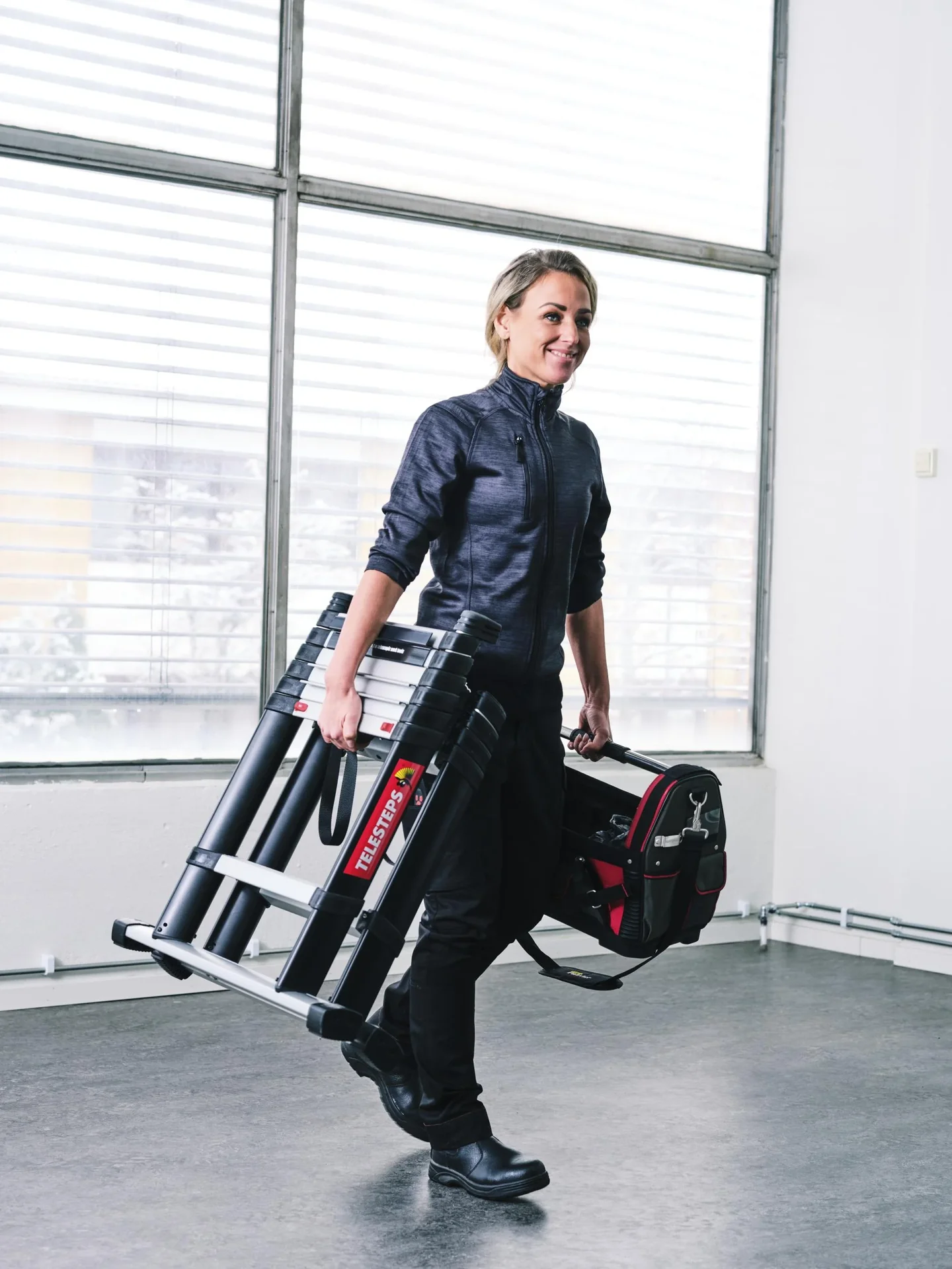 Teleskop-Kombileiter, PrimeLine, 3,0 Meter - 9