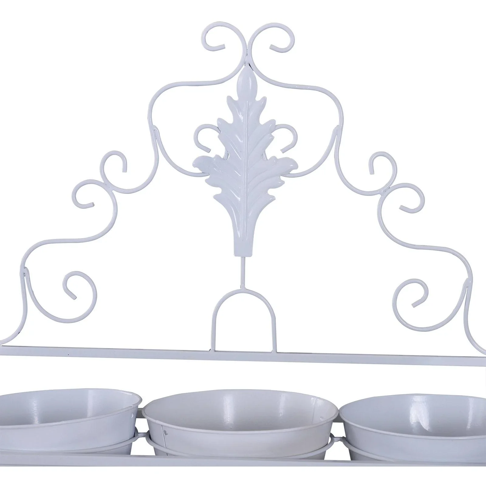 Pflanzregal Pflanzenständer Blumenregal Blumenständer mit 3 Kasten Metall Weiß 58 x 21 x 100 cm - 3