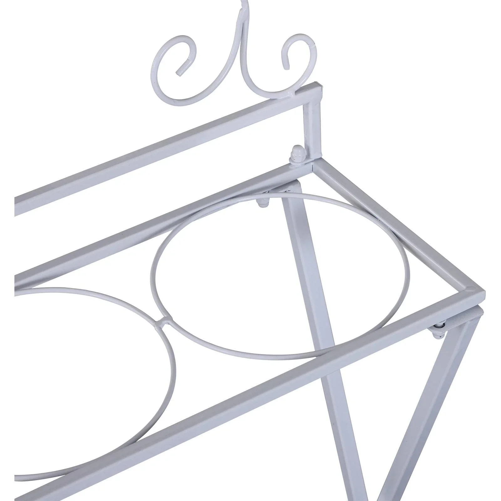 Pflanzregal Pflanzenständer Blumenregal Blumenständer mit 3 Kasten Metall Weiß 58 x 21 x 100 cm - 6