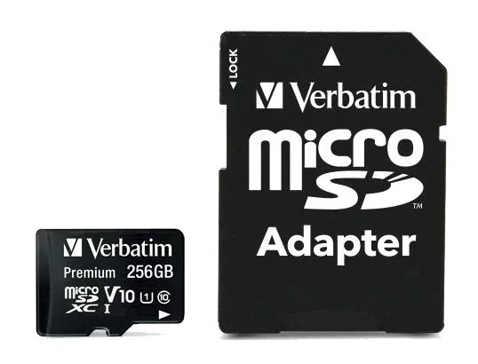 256 GB microSDXC Speicherkarte mit SD Karten-Adapter, Class10 - 1