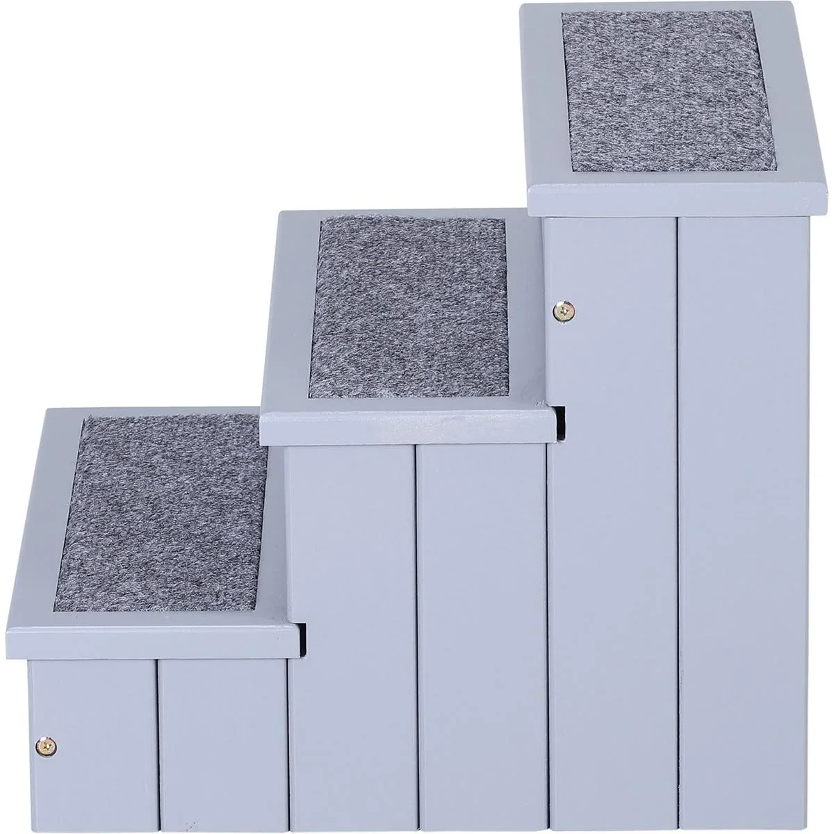 Haustiertreppe mit 3 Stufen grau - 4
