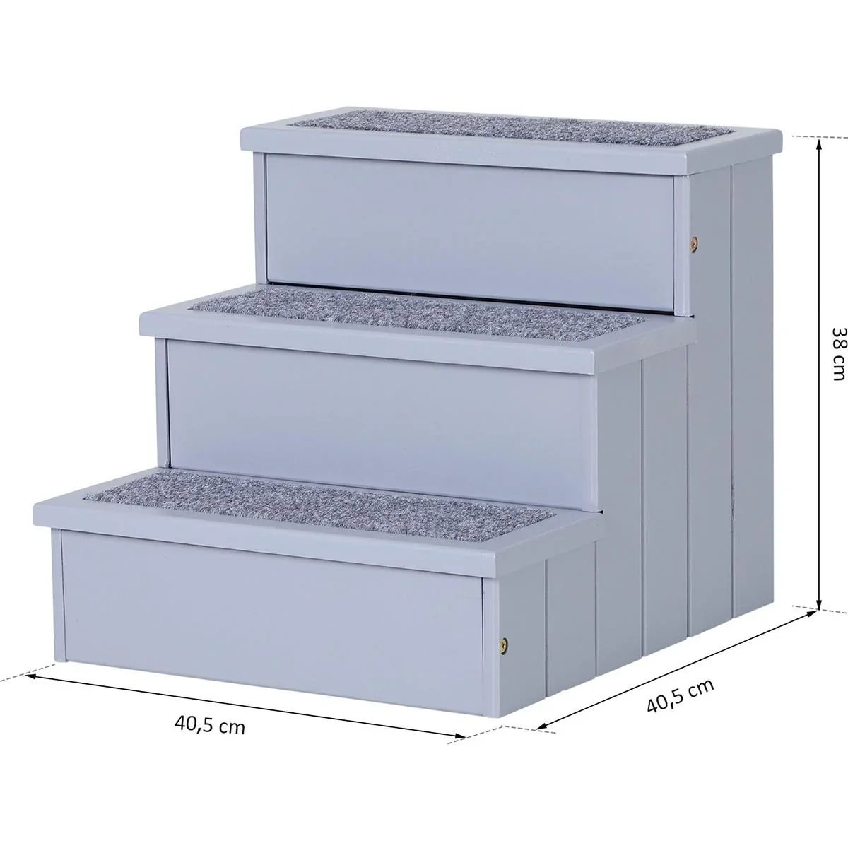 Haustiertreppe mit 3 Stufen grau - 5