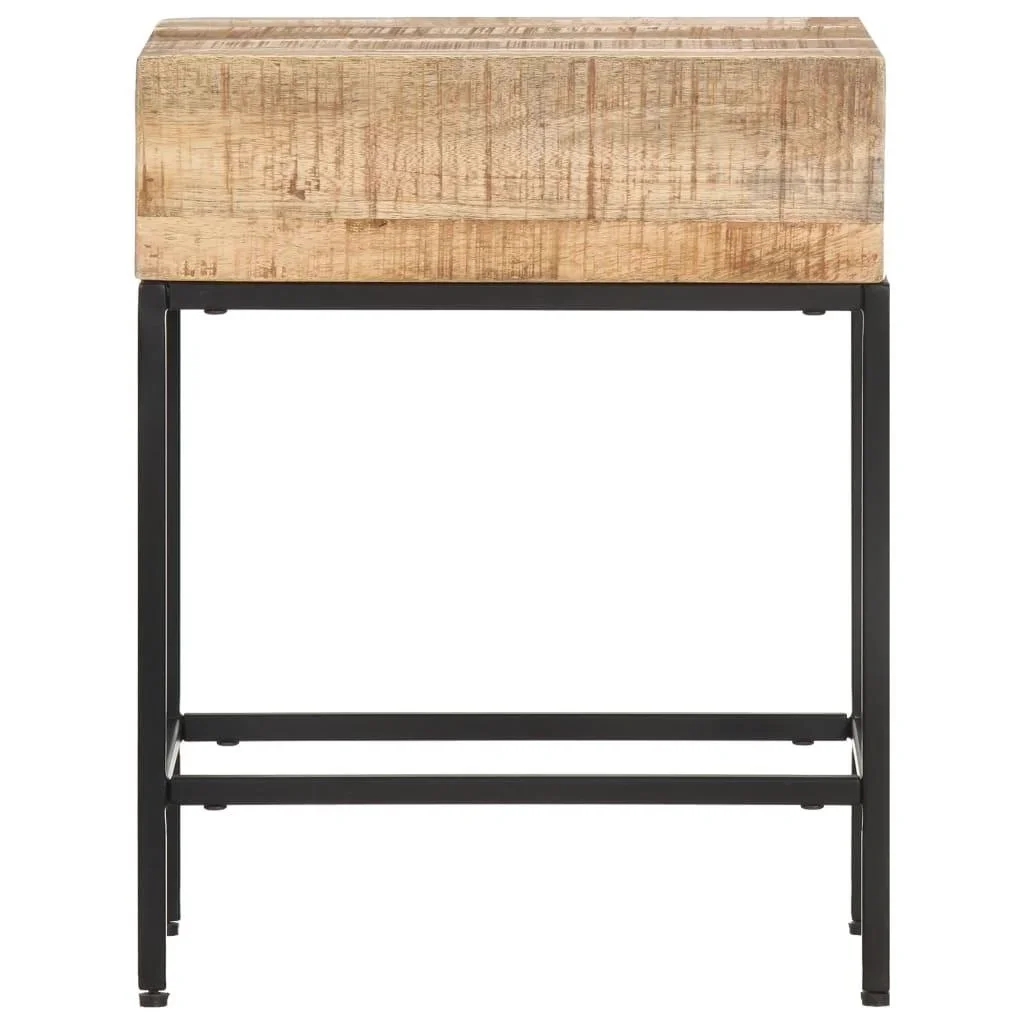 Beistelltisch 40x30x50 cm Mangoholz massiv roh - 0