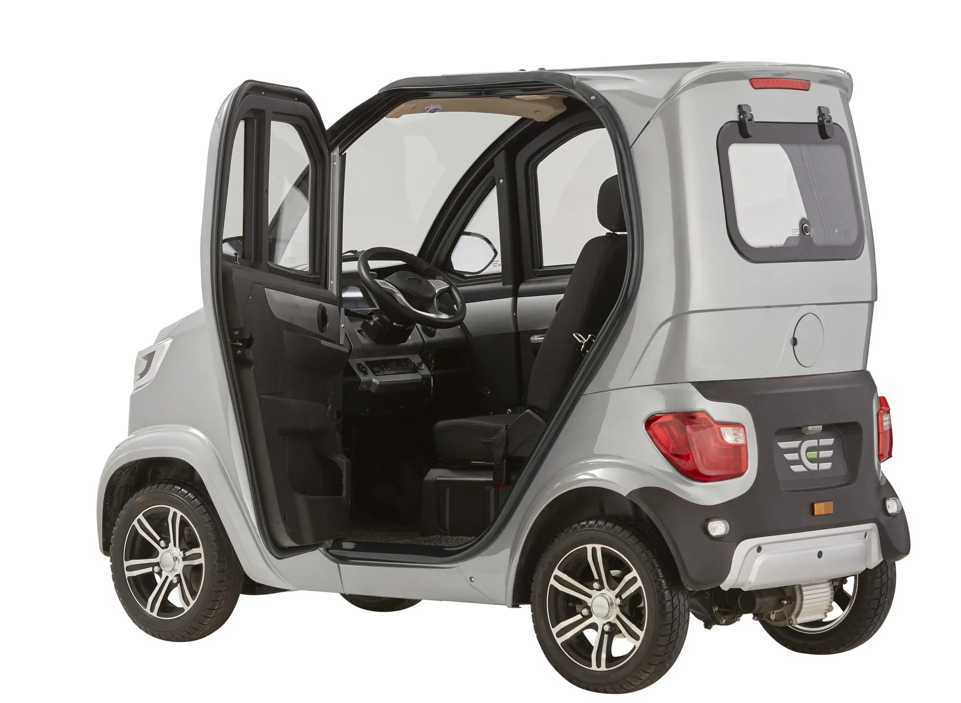 4-Rad E-Kabinenfahrzeug eLazzy Premium 45 km/h silber, mit kostenloser Vor-Ort-Einweisung - 4