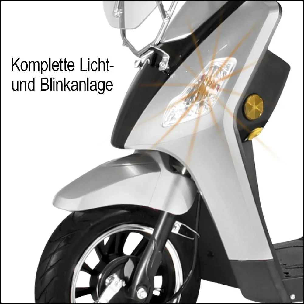 3-Rad E-Mobil Bologna 25 km/h silber - 9