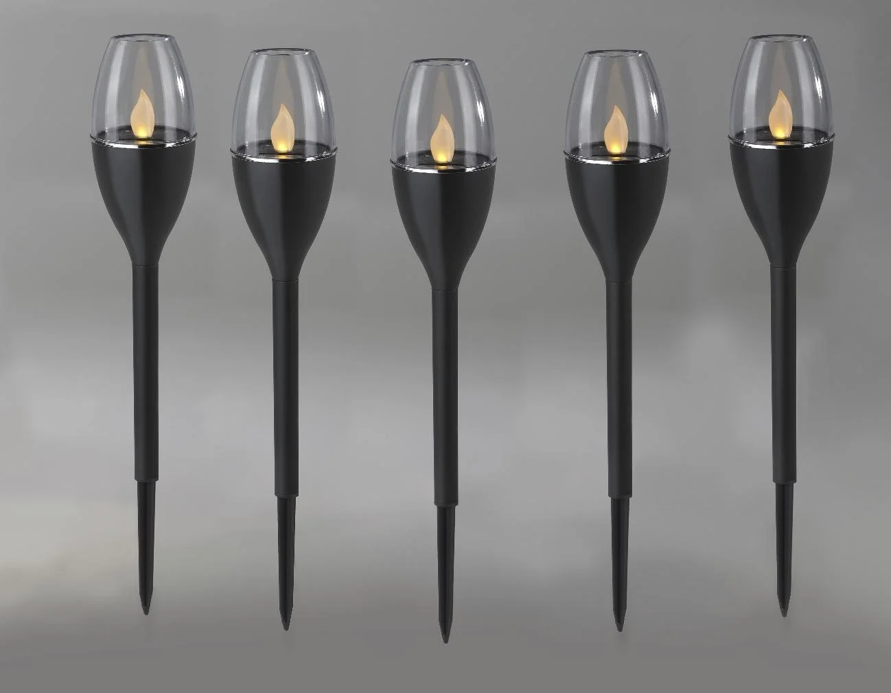 Solar Flammen Leuchten - 5er Set - 2