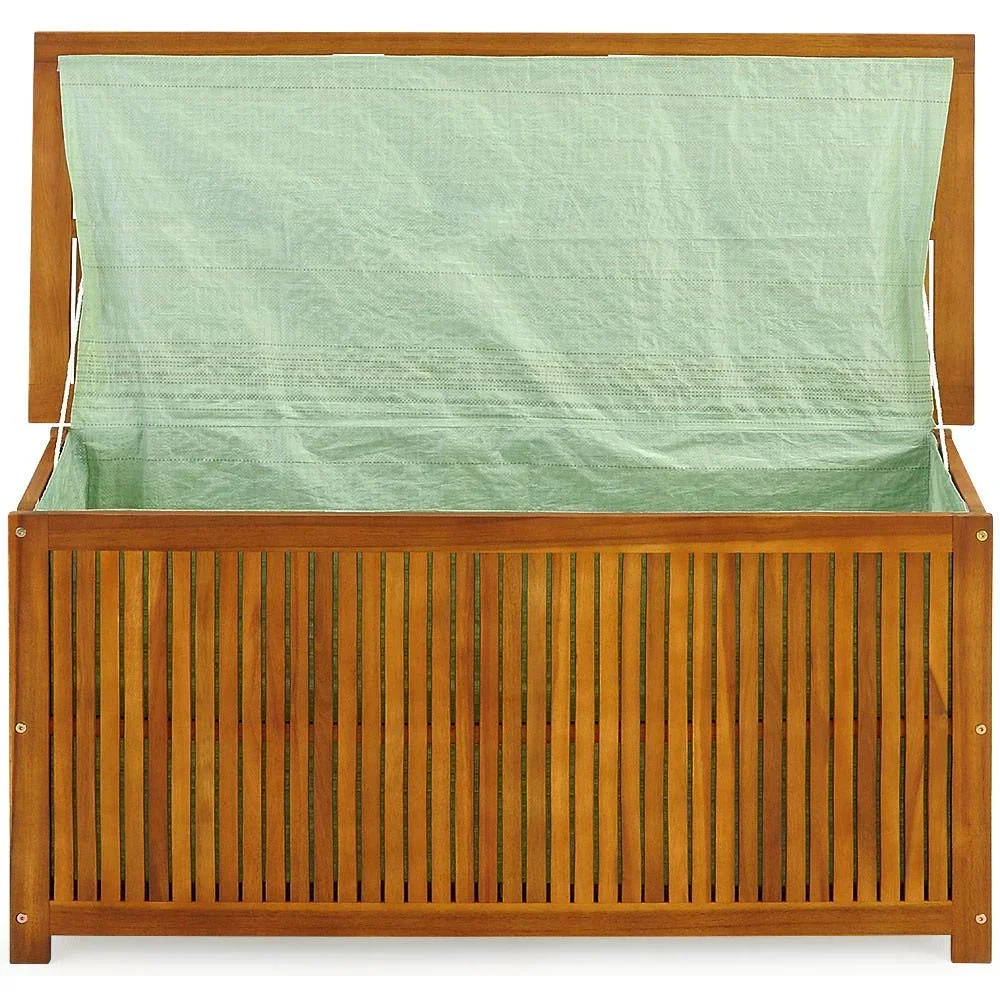 Stützkasten Akazienholz 117x50x59cm inkl. Innenplane - 8