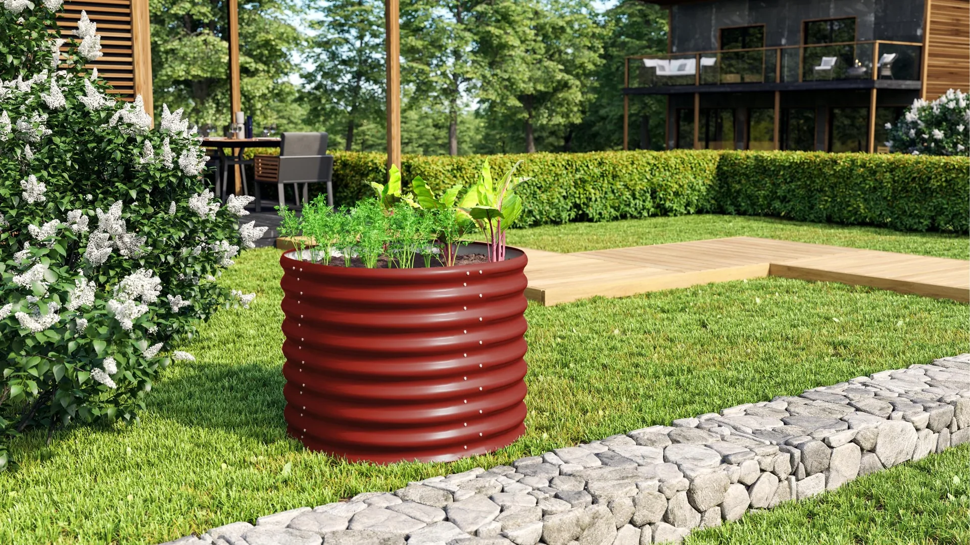 Hochbeet 630 Terra Rund rubin - 2