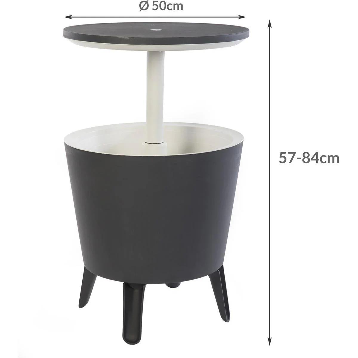 Getränkekühler - Anthrazit-weiß - Ø50 cm - 30L - 0