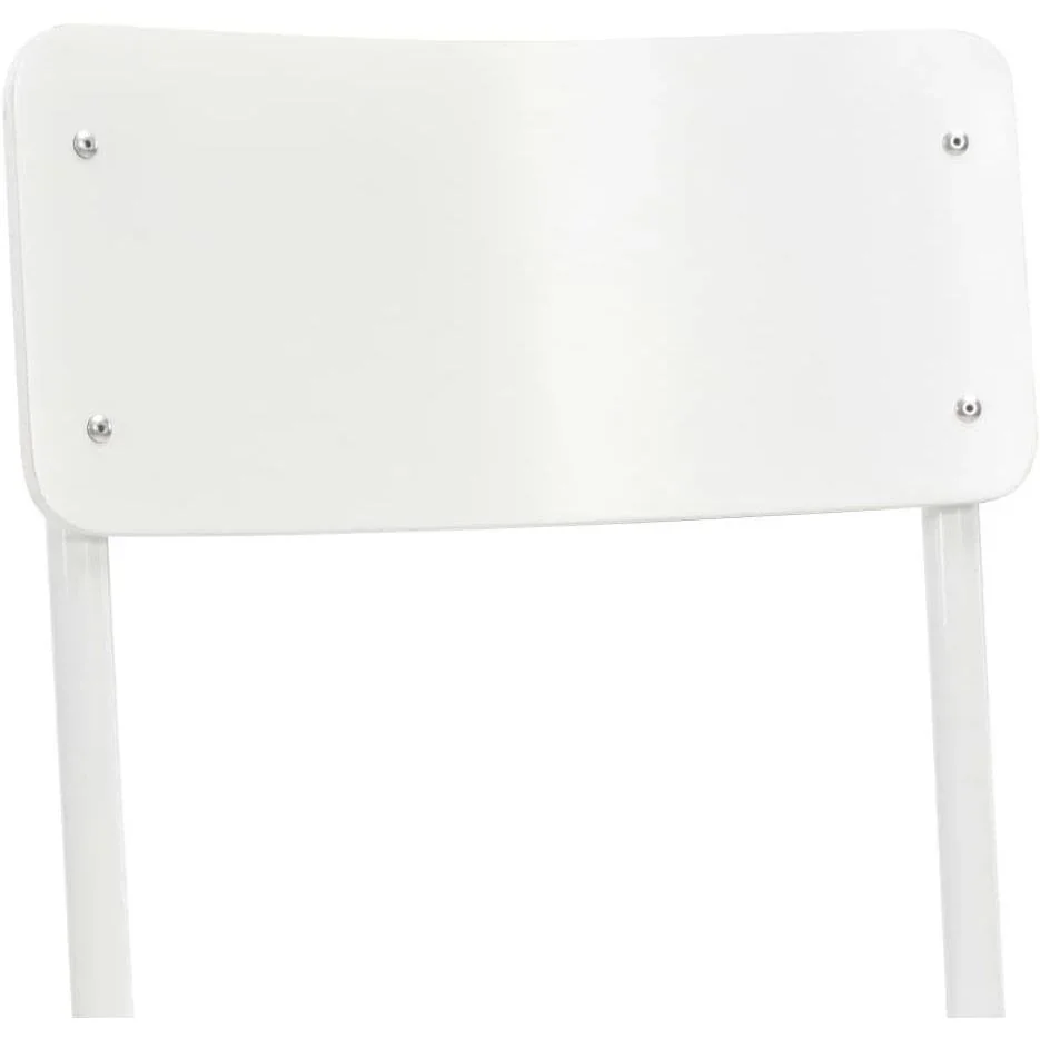 Esszimmerstühle 2 p.m. Stahl massiv weiß - 0