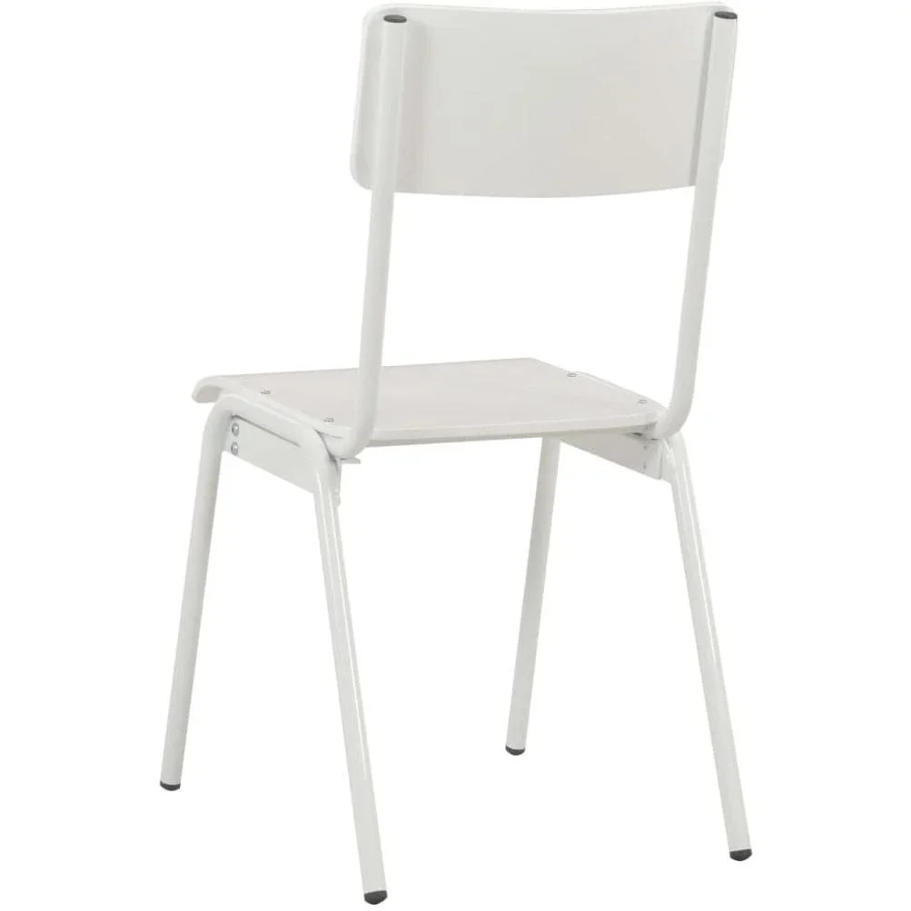 Esszimmerstühle 2 p.m. Stahl massiv weiß - 1