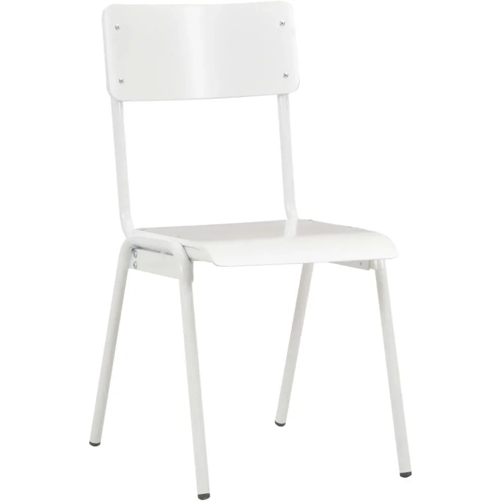 Esszimmerstühle 2 p.m. Stahl massiv weiß - 2