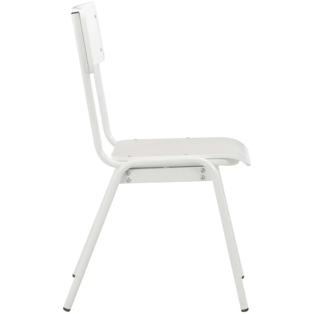 Esszimmerstühle 2 p.m. Stahl massiv weiß - 3