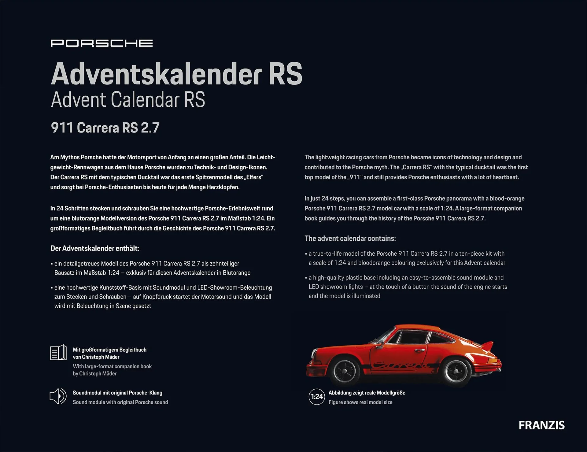 Porsche 911 Carrera RS Adventskalender - 0