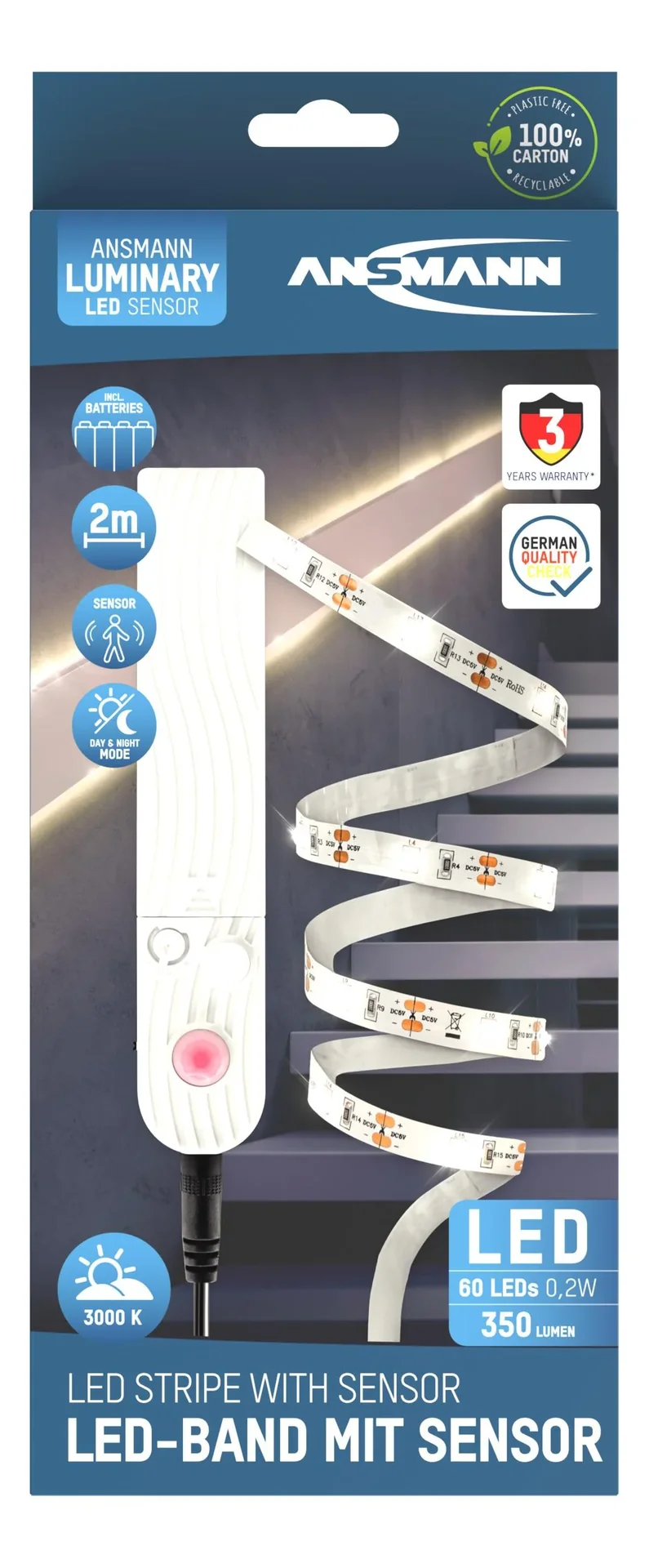 LED Band mit PIR Bewegungsmelder und Dämmerungssensor - 1