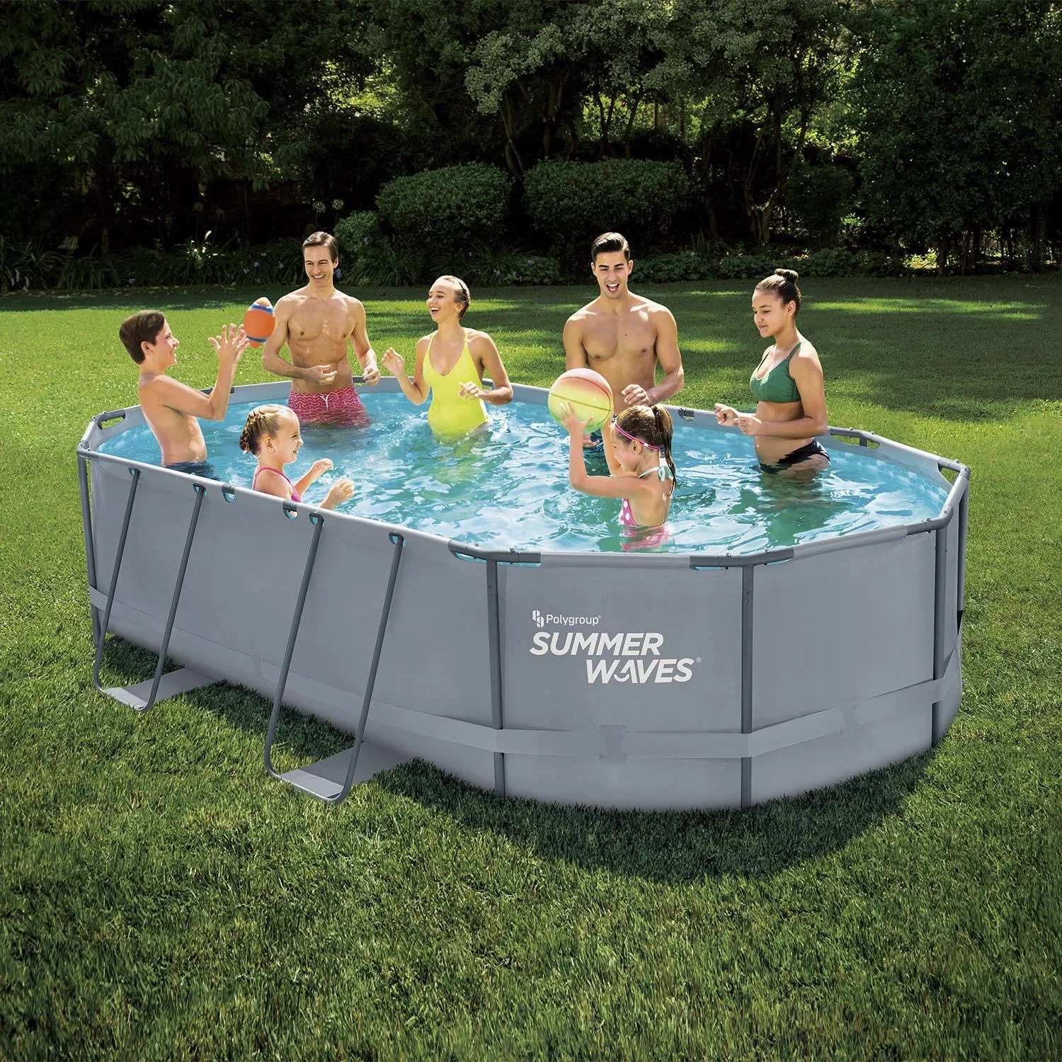 Active Frame Pool 488 x 305 x 107 cm anthrazit - 9