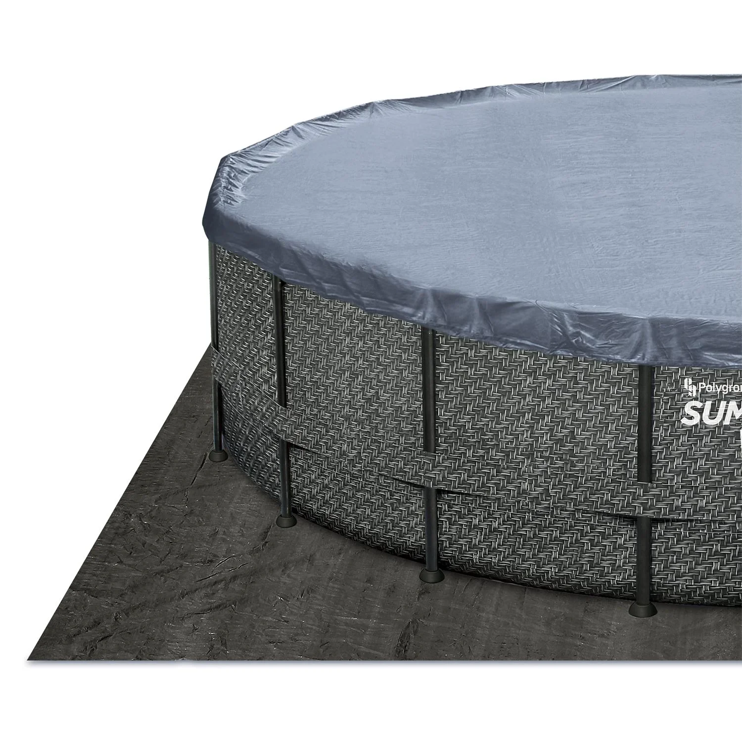 Elite Frame Pool Ø427 x 107 cm, rattan grau - 2