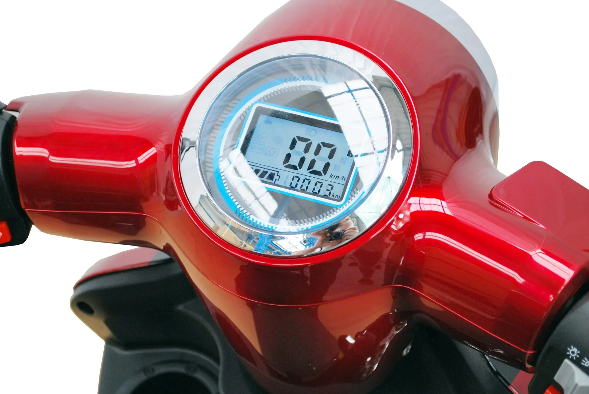 E-Scooter 4 Räder rot - 20 Ah Li-Io Akku - 25 km/h - Seniorenmobil - 7