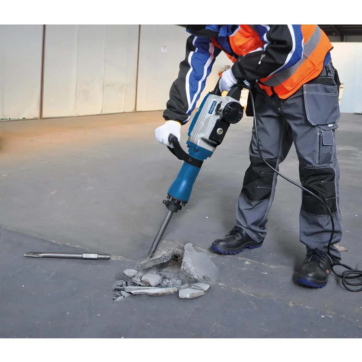 Aufbrechhammer AB1600 - 1600W | 230V | 50J | Inkl. Koffer und Meißel - 1