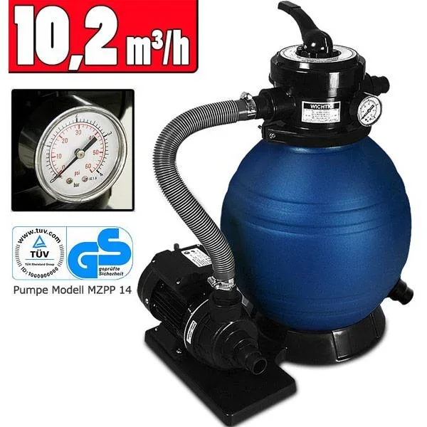 Sandfiltrationsanlage 10.200 l/h - 2