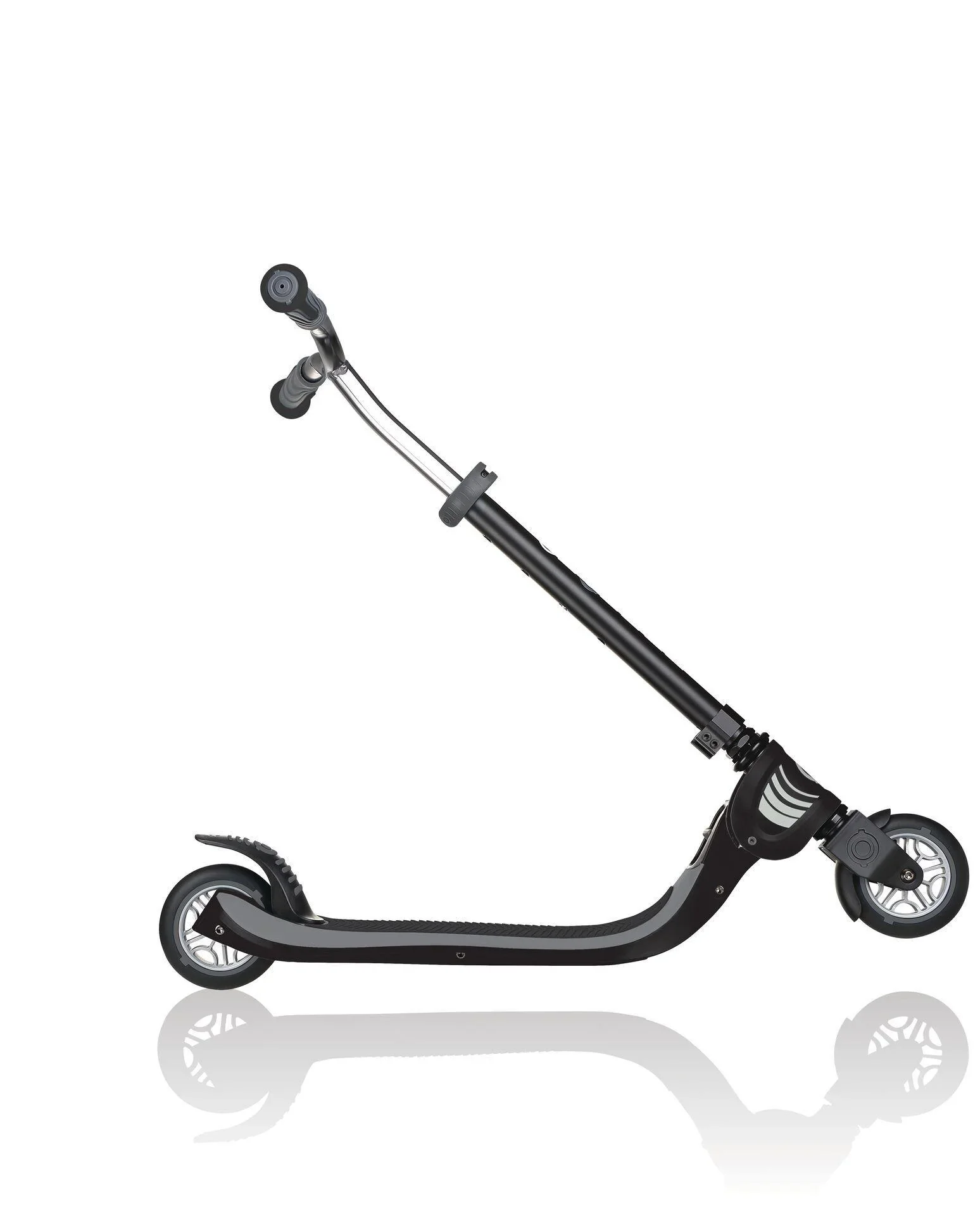 FLOW FOLDABLE 125   Tretroller, 125 mm, ABEC 5, höhenverstellbar, Klappmechanismus, schwarz-grau - 1