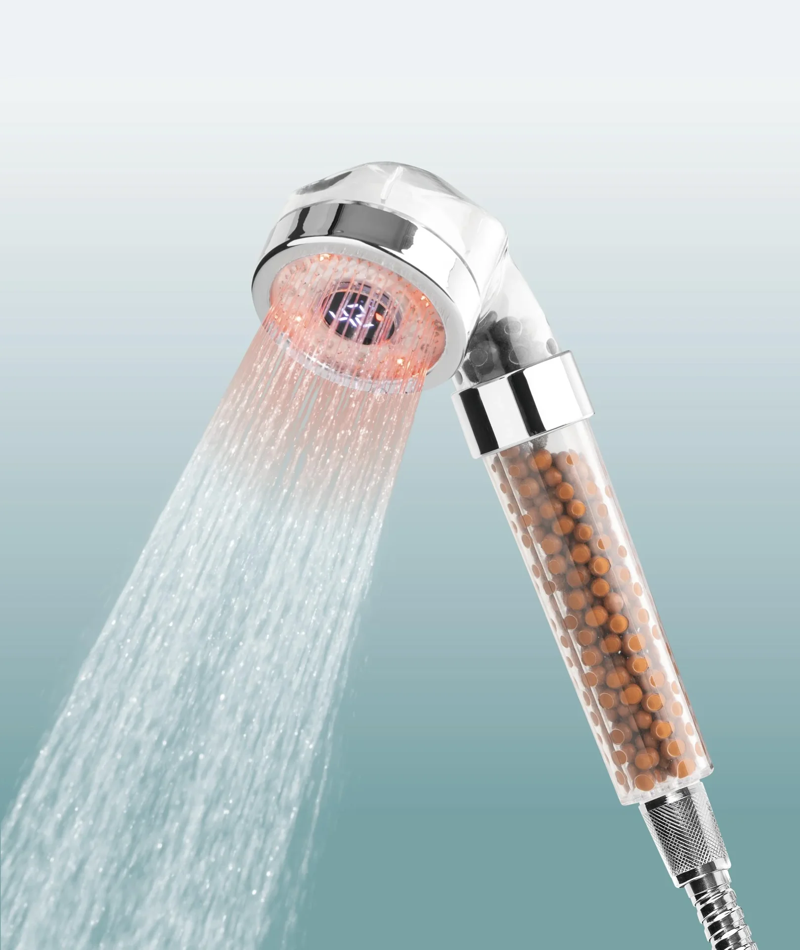 Duschkopf mit LED-Farbwechsel und Temperaturanzeige 6 cm - 1