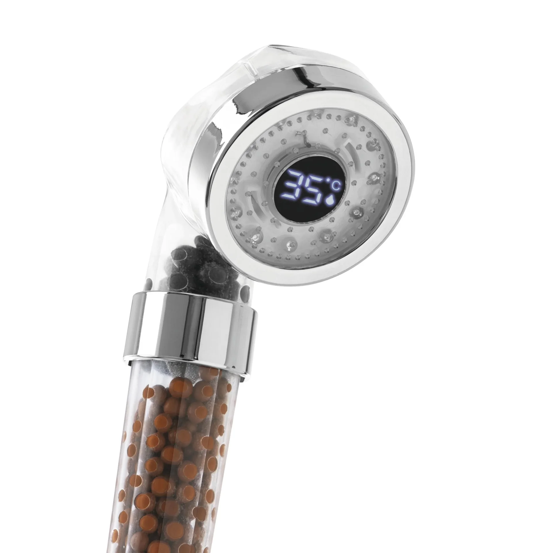 Duschkopf mit LED-Farbwechsel und Temperaturanzeige 6 cm - 7