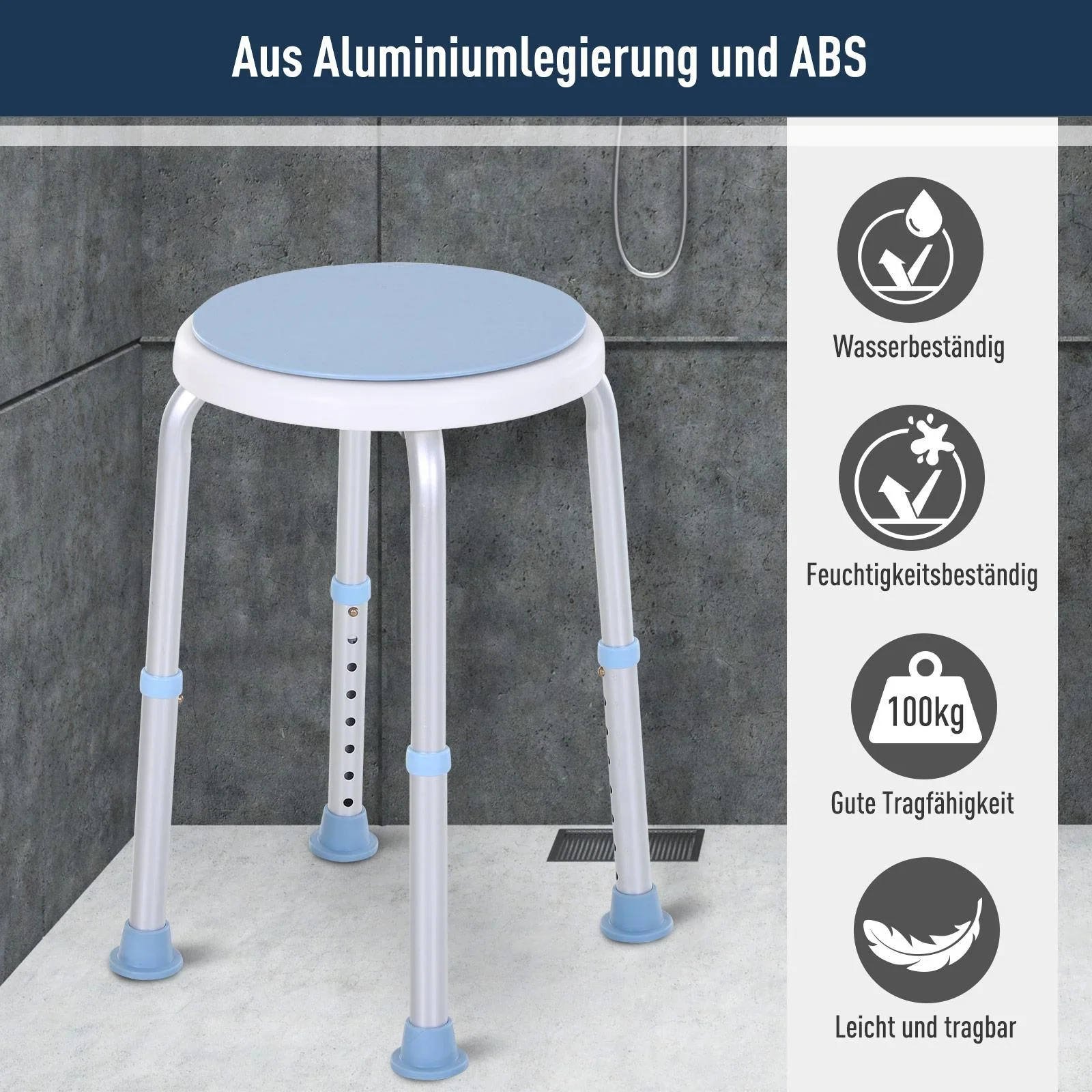 Badehocker mit drehbarem Sitz - 2