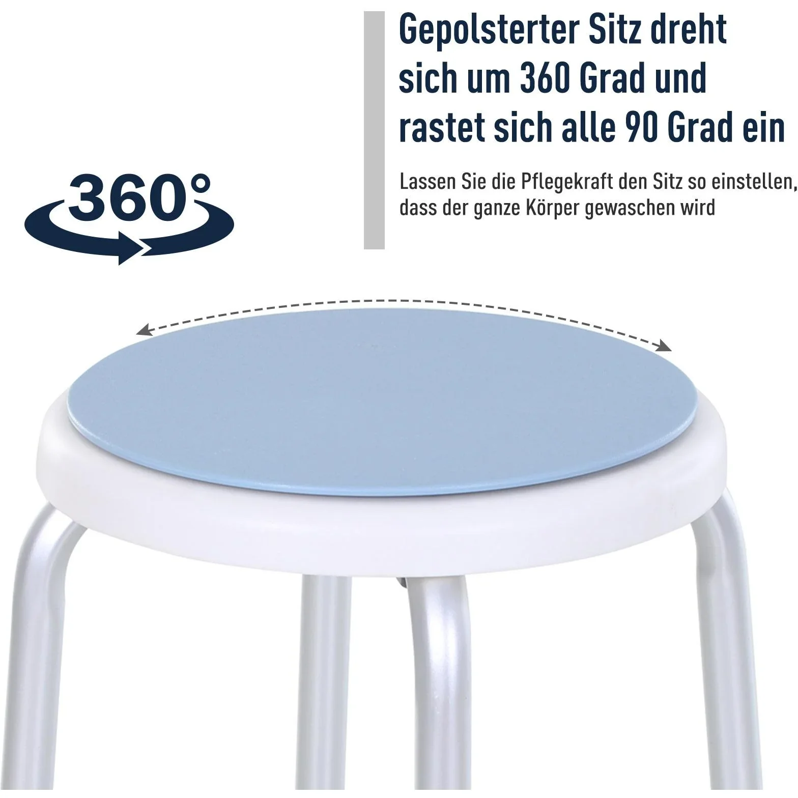 Badehocker mit drehbarem Sitz - 4