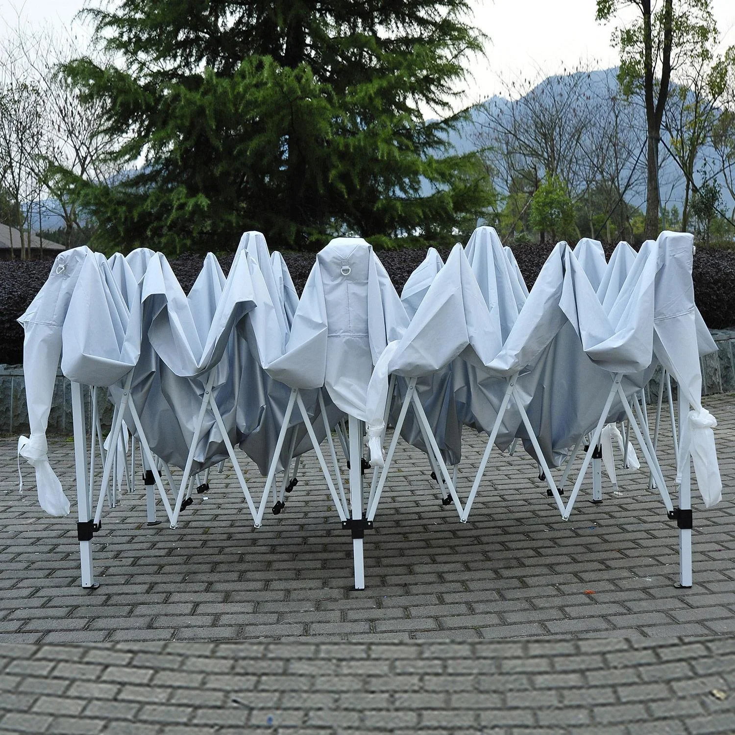 3x6m Faltpavillon Partyzelt Gartenzelt weiß faltbar - 7