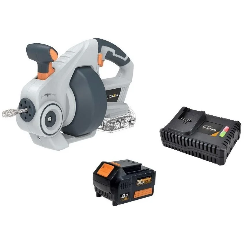 18V Lithium-Ionen-Drain-Entblocker MaxxPack Collection + 4,0 Ah Akku & 4,0 Ah Ladegerät - 3