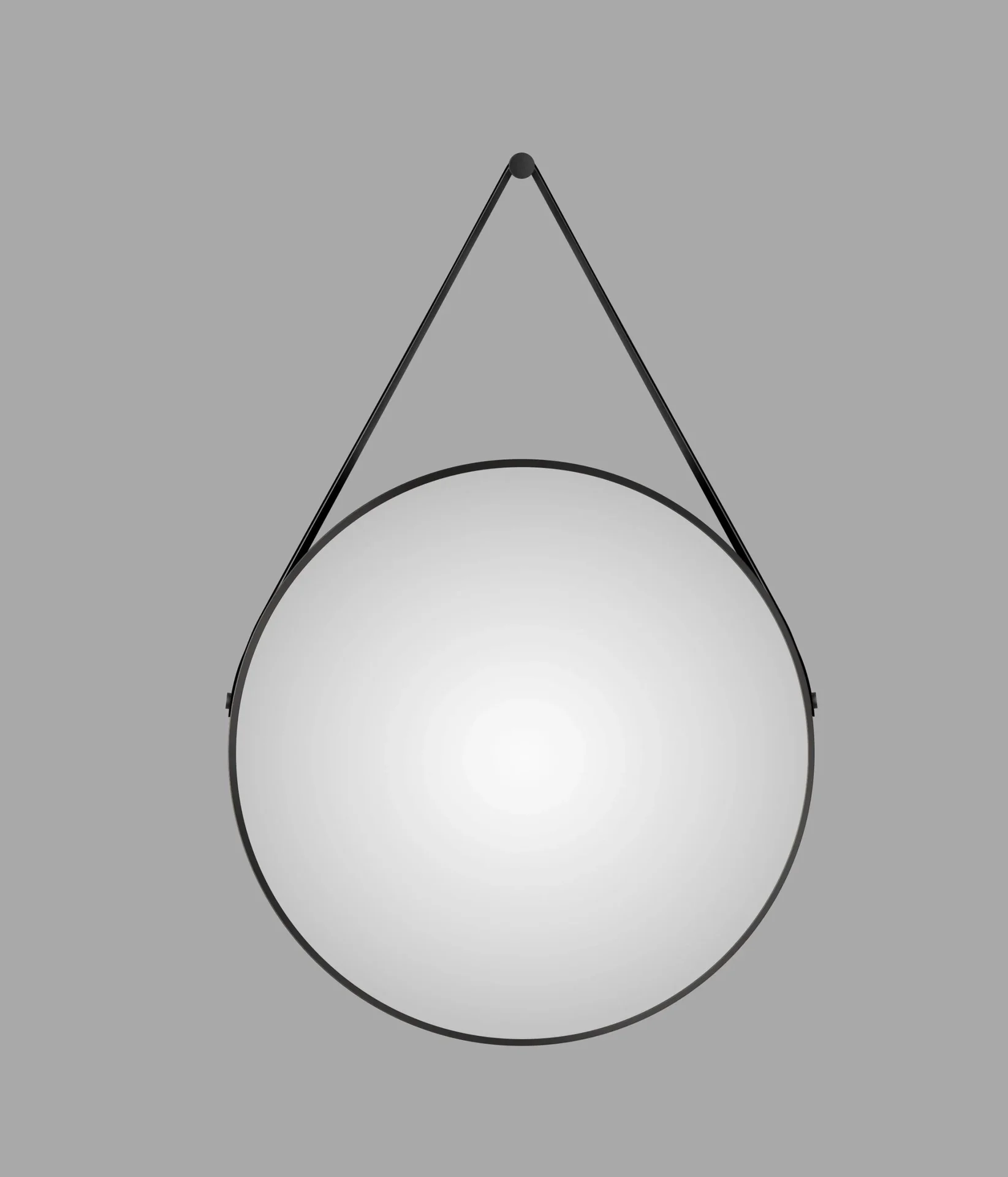 Dekorativer runder Wandspiegel in schwarz matt Ø 80 cm - hochwertiger robuster Aluminiumrahmen - 2