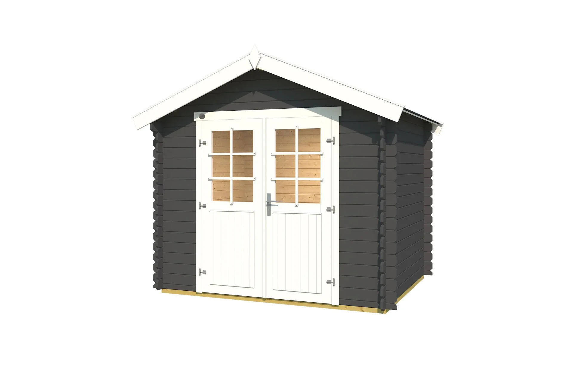 Gartenhaus 209 Gr.1.5, 288 x 234 x 254 cm graphitgrau mit Doppeltür - 0