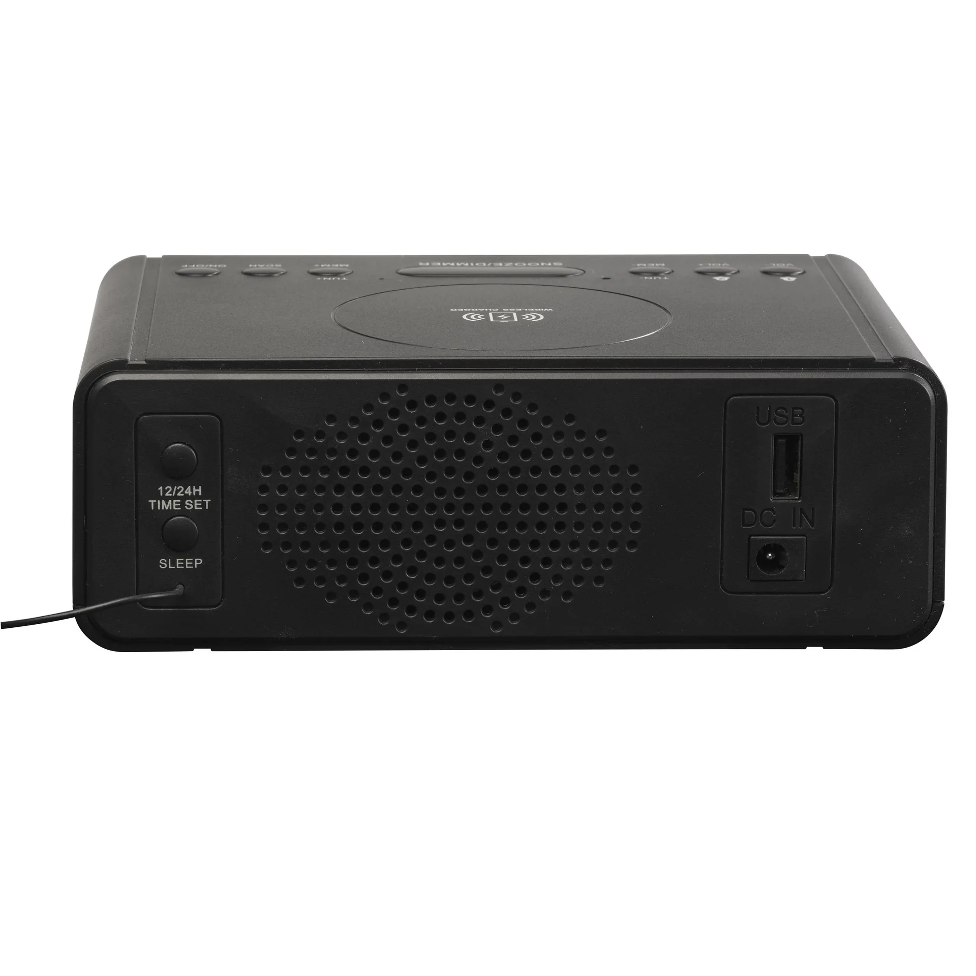Funk Radiowecker mit QI-Ladefunktion und USB Anschluss - 1